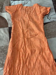 Orange Embroidered Dress