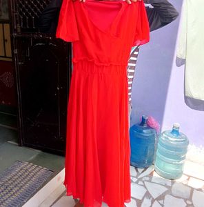 Flowy Red Maxi Dress