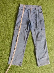 Blue Cargo Unisex Jeans