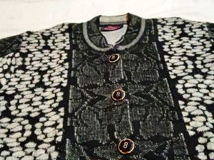 Patterned Cardigan Sweater