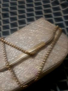 Silver Glitter Clutch