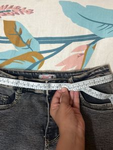 Acid Wash Denim Mini Skirt