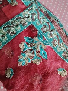 Beautiful Half Net Georget Sari
