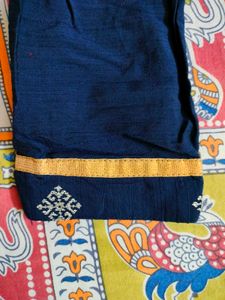 Navy Embroidered Kurti