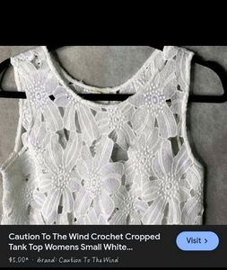 Pinterest Crochet Cropped Tank Top🤍