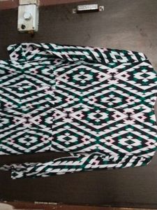 Patterned V-Neck Dress