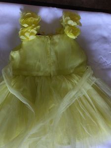Yellow Floral Baby Dress