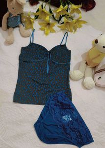 Cute Blue Lingerie Set