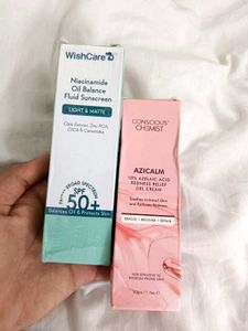 Combo Sale: Wishcare Sunscreen &amp; Azicalm Cream