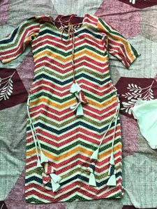 Striped Chevron Kurti Set☺️