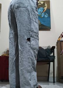 Jeans Wide Leg Cargo For Girls