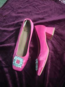 Pink Embellished Ballerinas