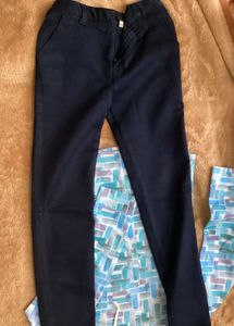 Funky Patterned Shirt &amp; Navy Blue Pants Set