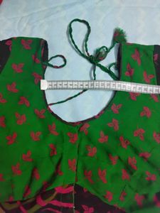 Floral Print Green Saree