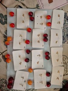 Stud Cherry Earrings