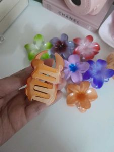 Pulmeria Flower Claw Clips 9