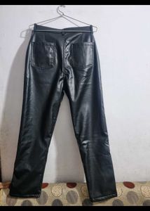 Faux Leather Skirt with Pockets