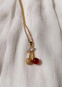 Antitarnish Stainless steel Cherry Neckchain🍒