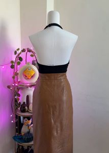 Faux Leather Skirt