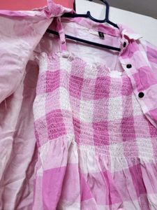 Pink Checks Shirt With Inner