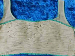 PADDED BLOUSE WITH EMB &amp; SEQ WORK ON BACK