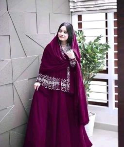 Elegant Blue Embroidered Dress