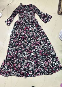Floral Print Off-Shoulder Dress