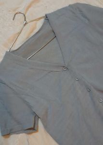 Button-Down Short Sleeve Top