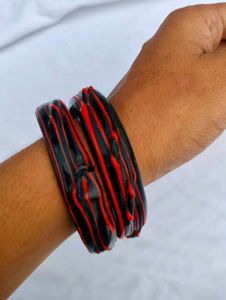Black Colour Bangles Set Of 2