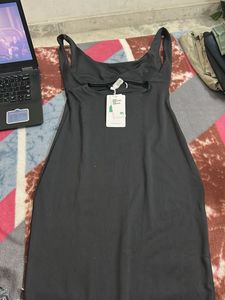 Sleek Black Midi Bodycon Dress