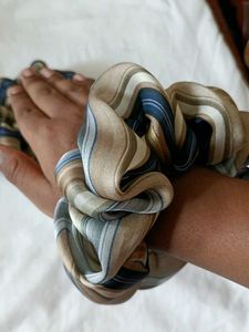 Striped Hair Scrunchies (Set of 2)