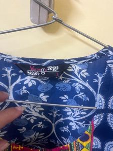 Blue Printed Kurta