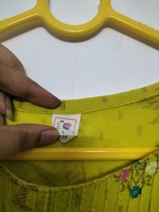 Yellow Embellished Kurta