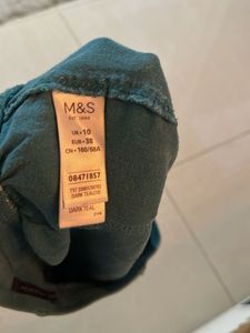 Marks And Spencer Teal blue-green linen shorts