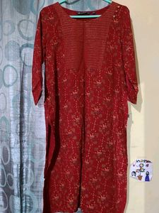 Red Floral Print Kurti