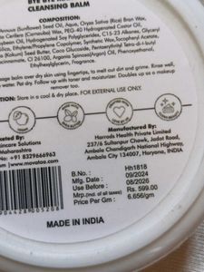 MOVATAA ByeBaye Makeup Cleansing Balm