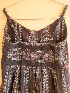 Handblock print Black Dress