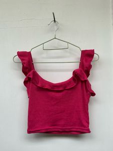 Cute Pink Ruffle Top