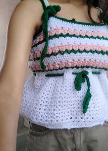 Crochet babydoll crop Top