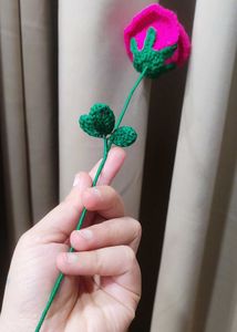 Crochet Pink Rose