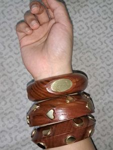 Y2k Wooden Bangle Stack