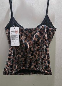 Good Days New York Sequin Leopard Cami Top