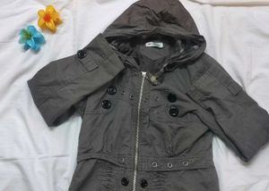 Gray Buttoned Jacket