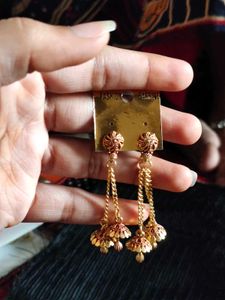 Gold-Tone Jhumka Earrings
