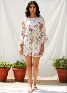 Floral Print Playsuit for girls 🌼🎀🌼