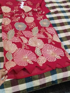 Chiffon Kurta 💗 Hand Embroidery 🪡