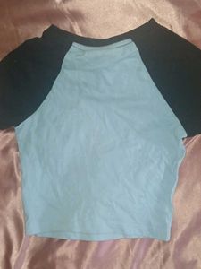 Blue Graphic Print Top