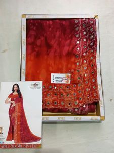 Soft Stone Work Saree With Running Blouse