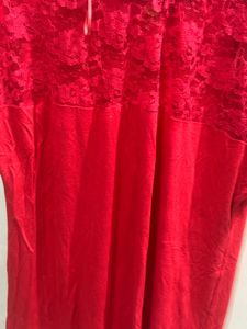 Red Top With Lace Detailed