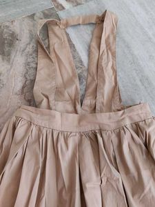 Cute Tan Pinafore Dress